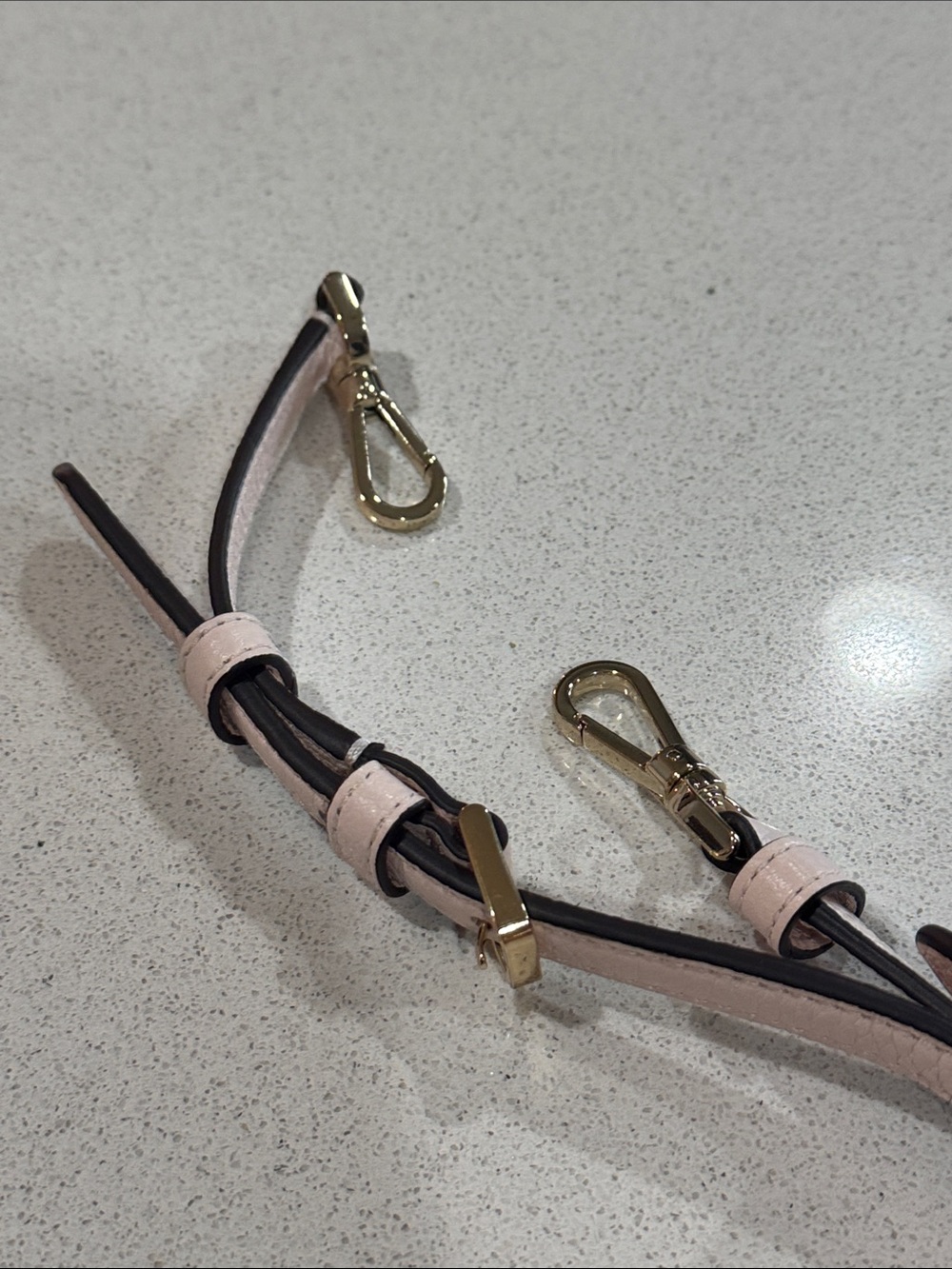 kate spade Blush Pink Floral Logo Leather Strap with Gold Hardware - Picture 3 of 4